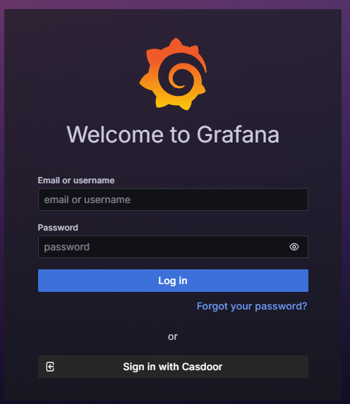 grafana login